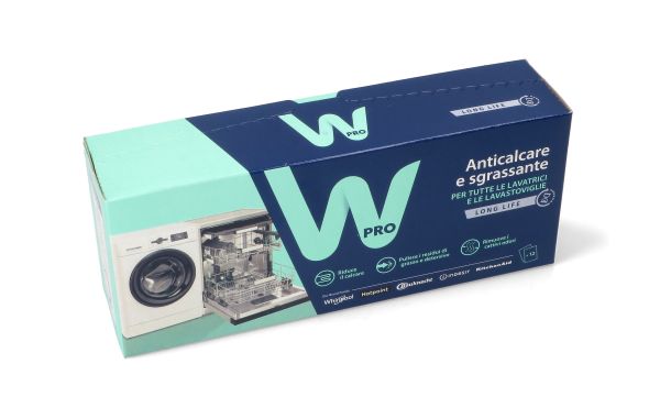 Порошок від накипу та жиру для пральних та посудомийних машин 12 пакетів Whirlpool 484000008810, C00091665, C00308433