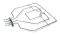 Тен духової шафи верхній 1300+1500W, BOSCH 470845, 00470845